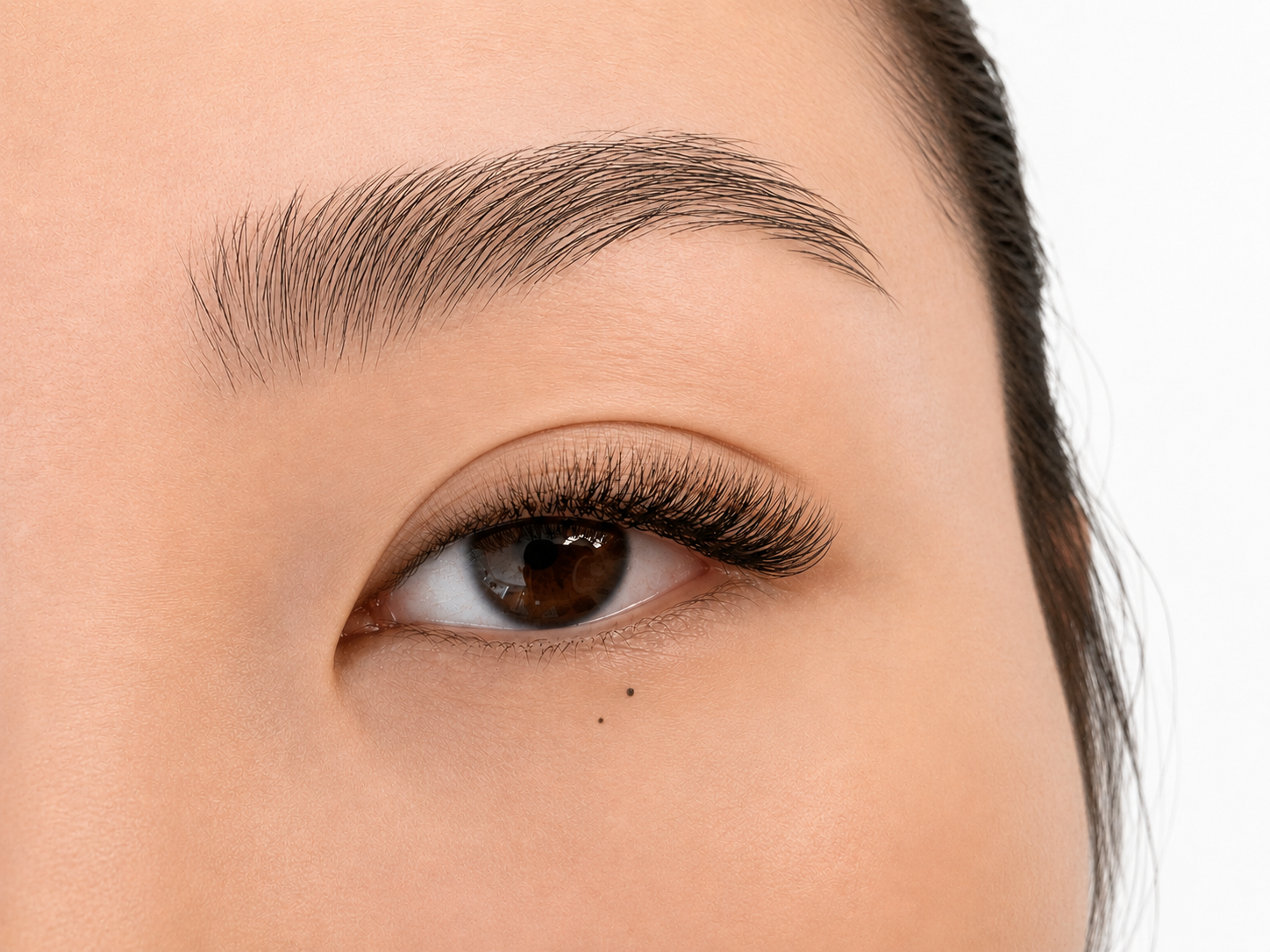 After customized lash extension treatment