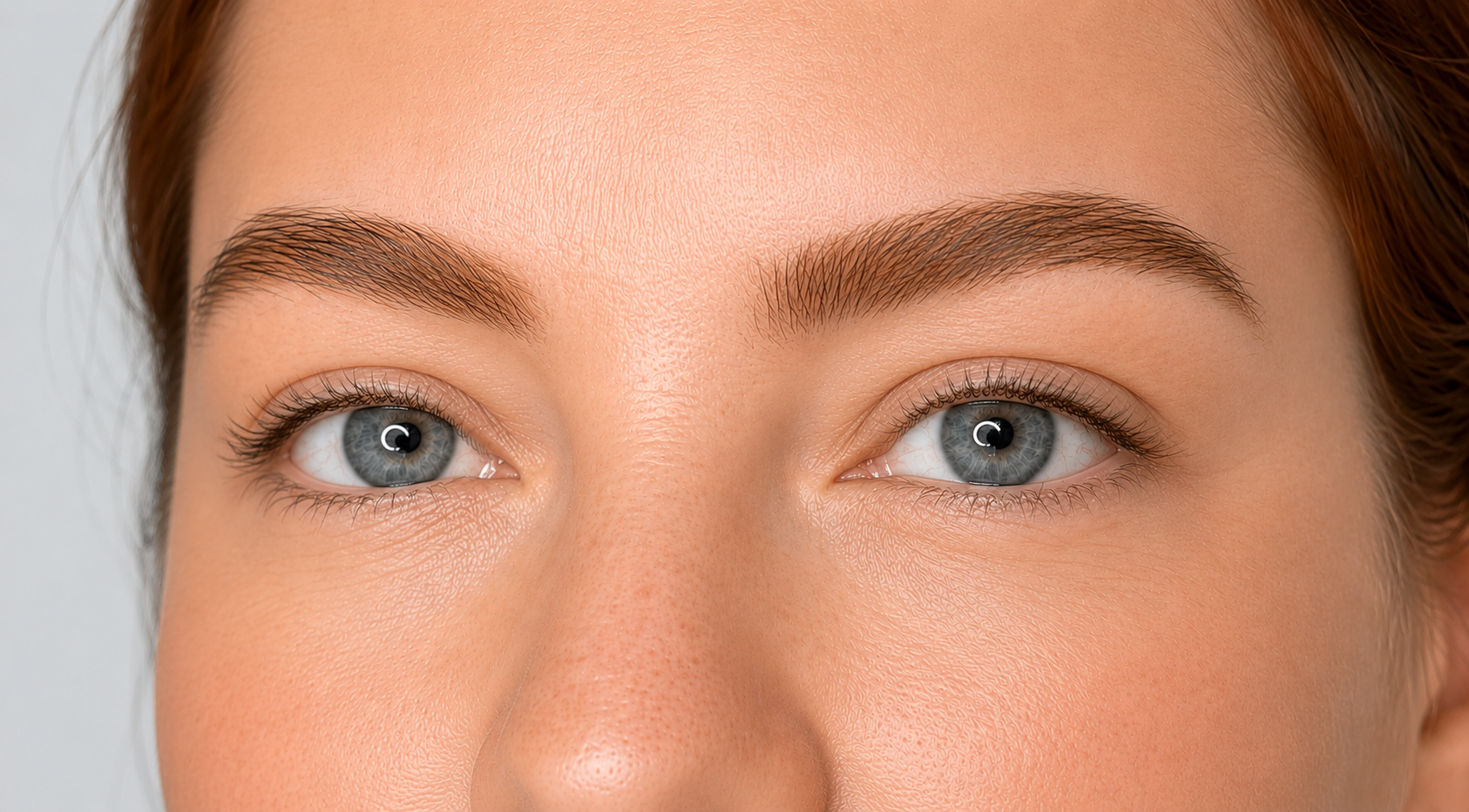 Before professional lash and brow treatment