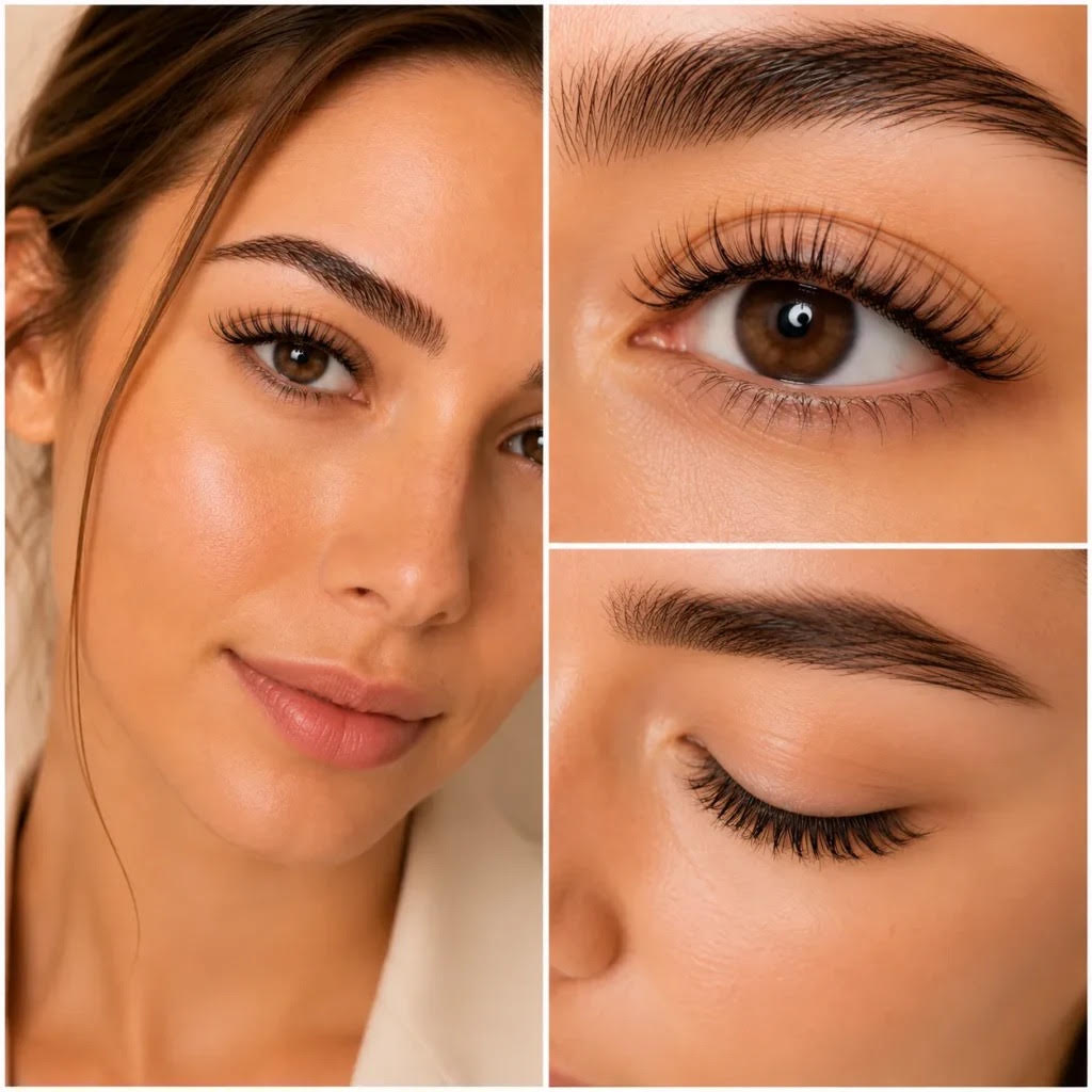 Lash and brow combination beauty services